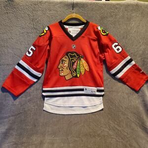 Reebok CHICAGO BLACKHAWKS Red And White Andrew Shaw #65 Jersey - Youth S /M